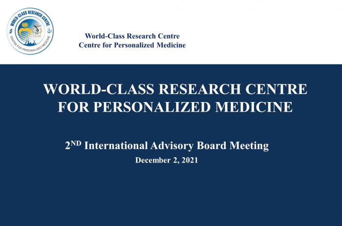 Second online meeting of the International Advisory Board of WCRC for Personalized Medicine